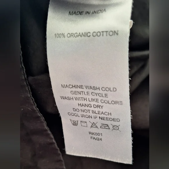 Quince Black Elastic Waist Maxi Skirt XL 100% Organic Cotton Poplin - Picture 5 of 5